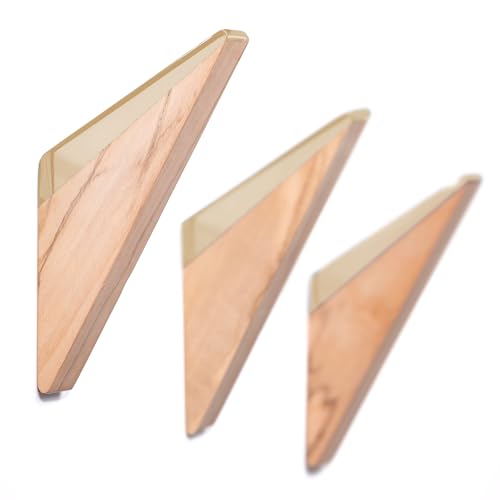 LINE+ARC Solid Olive Wood Wall Hook with Extra Durable Acrylic