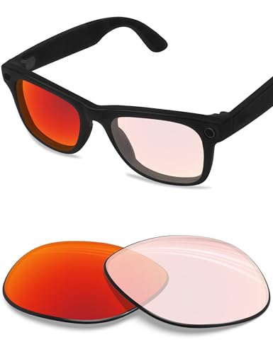 Image of BLAZERBUCK Photochromic Replacement Lenses Compatible with Ray-Ban Meta Wayfarer RW4008 | RW4012 (Gen 2) 53mm Smart Glasses