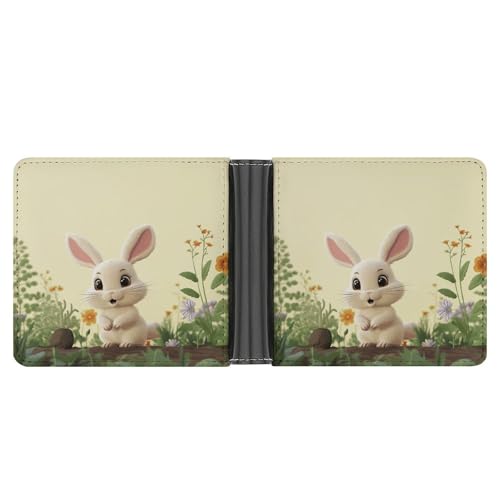 Portefeuille lapin pour homme actif avec pince à billets de voyage fin