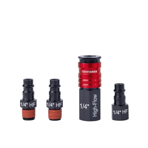 CRAFTSMAN 4-pc High-Flow Fittings Kit Aluminum 1/4-in NPT Threads