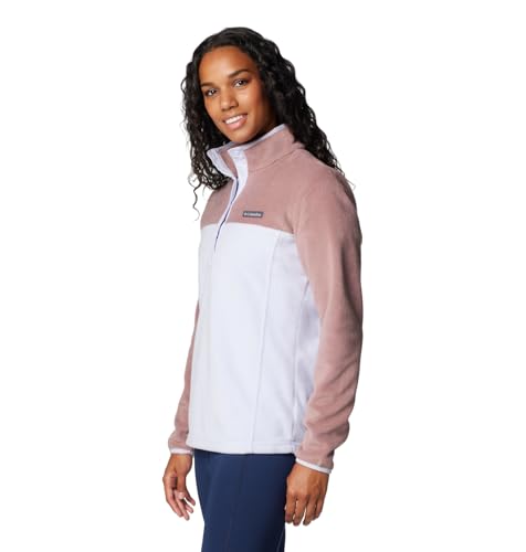 Image of Columbia Womens Benton Springs Half Snap II Pull Over Fleece Jacket, Dark Stone /Canoe /Vintage Blue, 3X