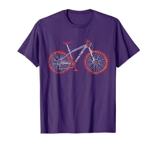 Bicycle Amazing Anatomy Mountain Bike Fire Red T-Shirt