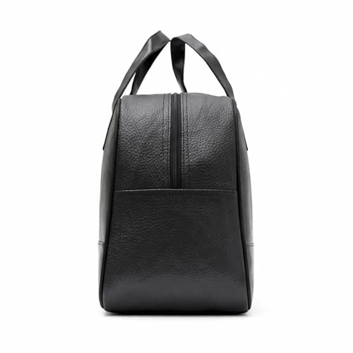 Image of POLICE Premium 40L Duffle Bag for Men | Spacious Travel & Gym Bag | Premium Vegan Leather | Durable Zipper & Strong Handles | Stylish Weekend & Cabin Luggage | Black