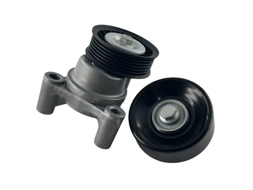 Autoxbtc 39083 89397 12609719 Belt Tensioner and Idler Pulley,for Cadillac Escalade 2009-2014, Chevy Silverado 1500 2009-2013, GMC Sierra 1500/2500 HD 2010-2013, Hummer H2 2009, V8 6.2L/6.0L/5.3L/4.8L