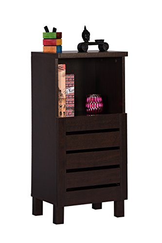 Traditional Indian Furniture Pieces 41 DeckUp Uniti Engineered Wood Bedside Table and End Table (Dark We...