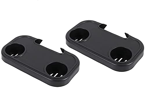 BullStar Set of 2 Cup Holder for Zero Gravity Chair Universal Utility Tray for Beach Chair Clip On Chair Easy-Slide with Mobile Device Slot and Snack Tray, 11.6