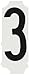 Brady 6450-3, Quik-Align Labels, 2" Height, Black, Legend "3" (10 per Package)