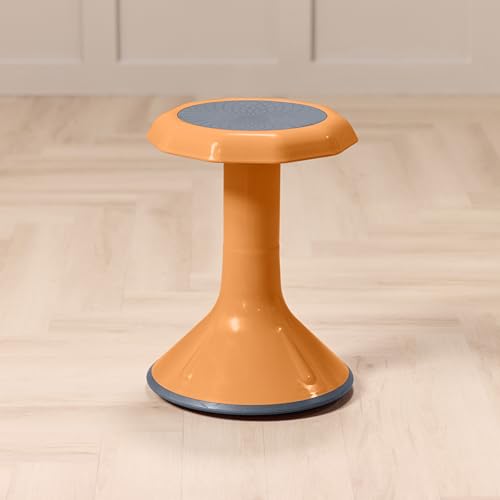 Image of Back2School Express Wobble Sensory Stool for Classroom - 18 inch Active Flexible Seating Chair for Kids, 220lb Capacity, GREENGUARD Gold Certified, Orange