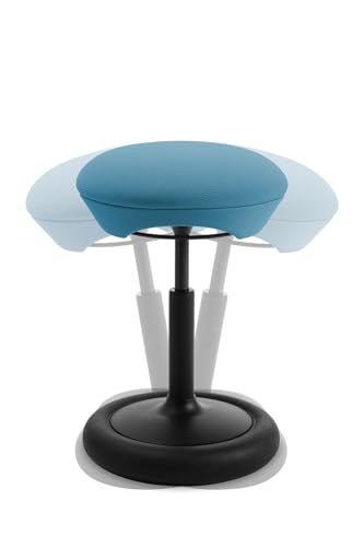 Image of Topstar SITNESS HOP Ergonomic Stool with Three-Dimensional Movement Sitness Technology Made in Germany Colour: Black /Petrol