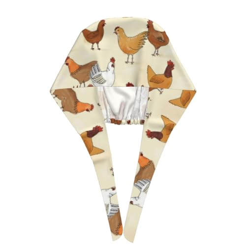 Image of Cute Pug Dog Print Working Cap Scrub Cap with Sweatband,Adjustable Fashion Bandage Tie Back Hat Headwear for Women Men