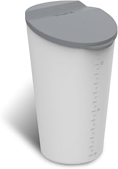 BMZX Car Trash Can with Lid - Small Car Cup Holder Trash Bin, Fits Auto, Home, Office - Grey 1 Pack