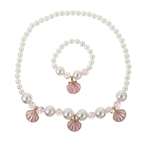 Abaodam Pulseira De Pérolas Falsas Colar De Pérolas Pulseiras De Criança Joias Para Crianças Colar E