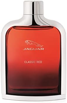 Jaguar Classic Red Eau de Toilette for Men | Long Lasting Fresh Spicy Woody Fragrance | Bergamot, Blackcurrant, Raspberry, Pepper, Bay, Cedarwood & Patchouli | Designer Men's Perfume | Bold Masculine Fragrance Gift for Him | 100ml