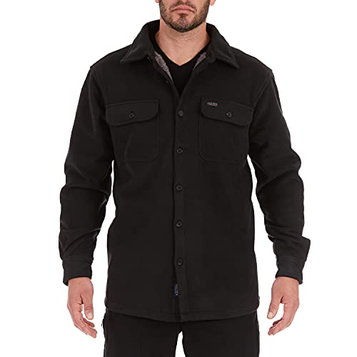 Smith's Workwear Men's Sherpa Lined Fleece Shirt Jacket