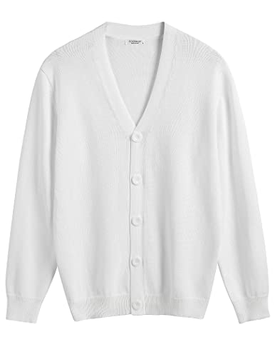 Coofandy Men'S V Neck Cardigan Sweater Casual Lightweight Button Down Knitted Cardigan Sweater With Ribbing Edge thumb #6