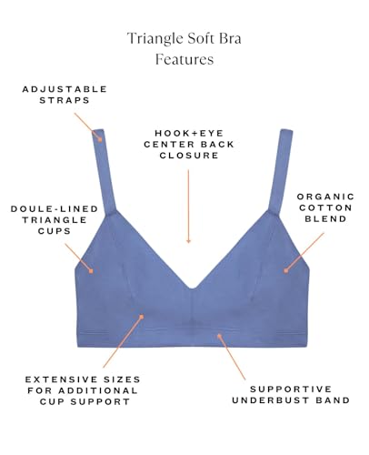 Image of Subset Triangle Soft Bra - Organic Cotton, Wireless, Breathable, Supportive, Regular & Extra Cup Room, Elevated Essentials