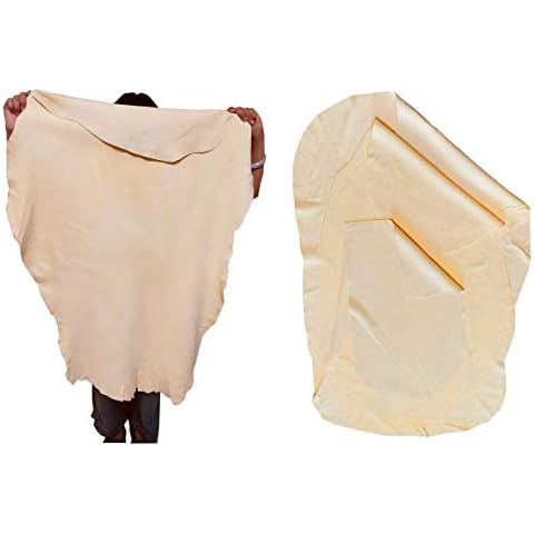 Sheepskin Elite 4 PACK 12.95 SQ FT Chamois Car Drying Towel Chamois Cloth for Car Wash Towels Drying Real Leather Super Absorbent Fast Drying Natural Chamois Car Wash Accessory (4 pieces, 12.95 sq ft) Cover