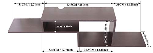 Image of Captiver Renald Engineered Wood Wall Mounted Tv Entertainment Unit Cum Books Shelf 52 Inch (Wenge) Living Room Bedroom Office Hall Decorative Furniture Showc Aseaccessories
