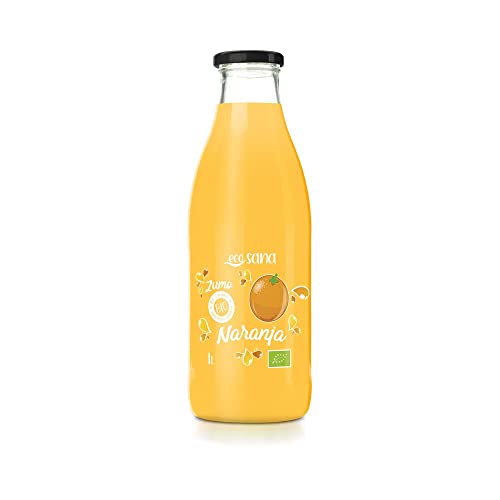 ECOSANA ZUMO DE NARANJA CERTIFICADO BIO by - Sabor único sin azúcares ni edulcorantes añadidos - VEGANO - SIN GLUTEN - 1l Cover