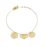 Bracciale in oro giallo 333 con chiusura ad anello a molla. Lunghezza regolabile 16 – 19 cm.