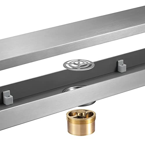 Caniveau de douche 60 cm en acier inoxydable 304 nickel brossé - 6