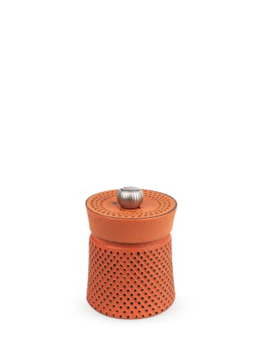 Peugeot BALI FONTE Cast Iron Pepper Mill, 8cm/3 In Orange