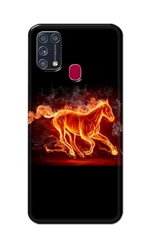 Image of PRINTFIDAA Printed Hard Back Cover Case for Samsung Galaxy M31 | Samsung Galaxy M31 Prime | Samsung F41 | Samsung M21s Back Cover (Fiery Horse) -112