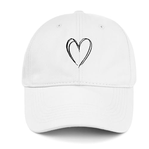 Image of American Trends Womens Baseball Caps Cute Heart Dad Hat, Adjustable Cotton Unisex Cap for Workout, Golf & Everyday Wear