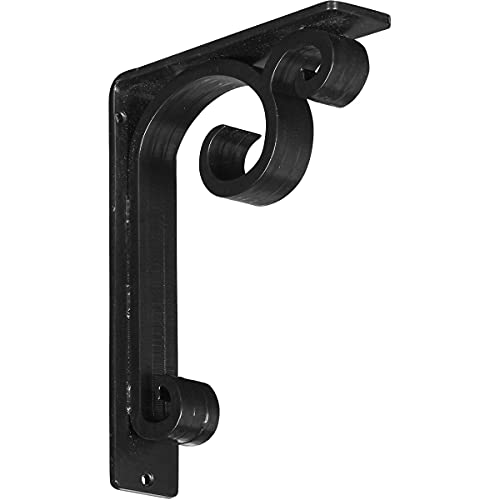 Ekena Millwork BKTM02X07X10TAT 2-Inch W x 7 1/2-Inch D x 10-Inch H Attica Triple, Wrought Iron Bracket