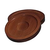 iplusmile 2 Piezas Posavasos Giratorio de Madera para Vaso Whisky Base Redwood Diseño Redondo Resistente y Versátil para Hogar y Bar