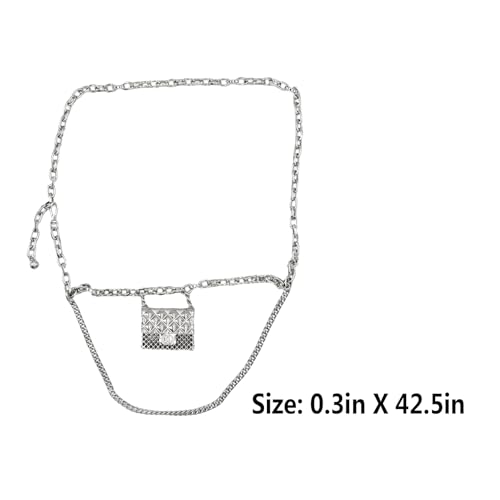 AIBEARTY Women's Fashion Tassel Chain Belt Bag Adjustable Metal Waist Belt Long Waistband for Dress Pants4