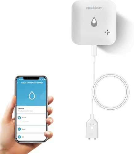 Detector de agua, detector de agua de 90 dB, sensor de agua con alarma remota, IP66, alarma de agua para cocinas, sótanos y baños (la puerta de enlace debe comprarse por separado)