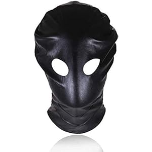 Madaenmj Sm Masker, Leer Latex Bloot Mond Ogen Fetish Bondage Maskers Speeltjes Voor Koppels Volwassen Slaaf Spel, Zwart…