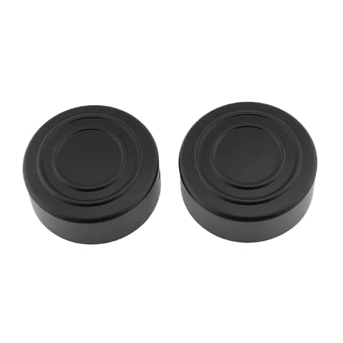 2 Stücke Motorrad Obere Gabelschaftmutter Kappen Abdeckungen for Harley for Davidson for Sportster S 1250 RH1250S 2021 2022 Aluminium zubehör(Black)