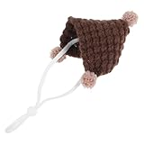 PRETYZOOM ニット製モルモット帽子 小動物用ペットキャップ ハムスター写真用アクセサリー かわいい編み物クリスマスコスチューム