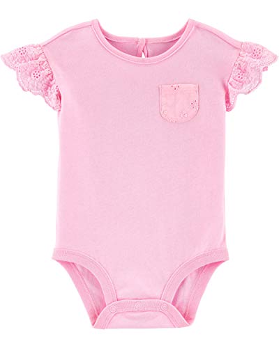 Osh Kosh Baby Girls Bodysuit, Flower Pot Pink, 18M