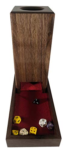 Souza Custom Woodworking Dice Tower And Tray - Solid Walnut - Handcrafted In Tennessee #TOP5