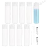 BENECREAT 10 Pack 18ml 0.6oz Small Travel Squeeze Bottles Refillable Makeup Foundation Container Travel Essentials Sample Bottles for Toiletries, Shampoo Toner Cosmetic