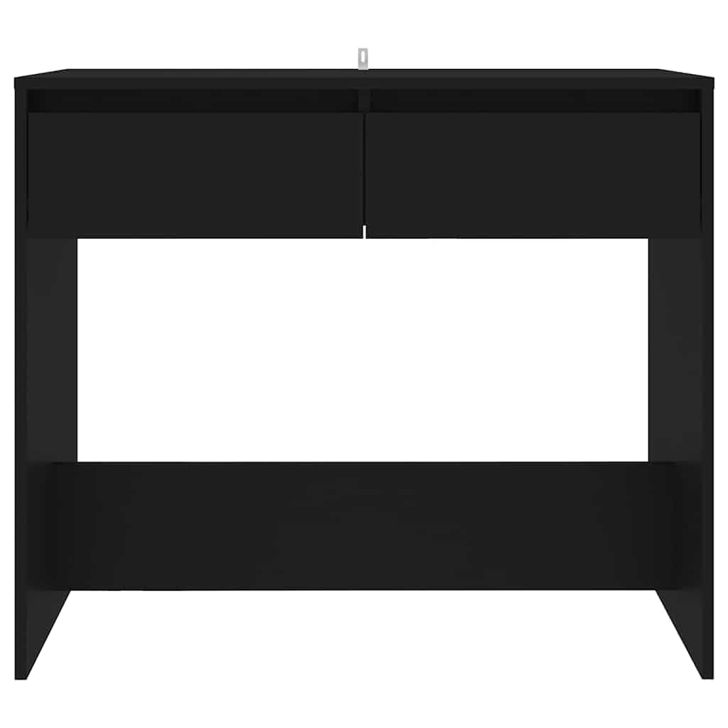 Tavolo consolle nero, tavolo da corridoio con 2 cassetti, 89 x 41 x 76,5 cm | Tavolino versatile per corridoio e camera da letto, robusto scaffale decorativo con cassetti in legno.