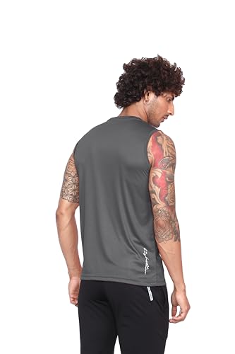Image of Big Button Mens Quick Dry Sports Cut Sleeves Sports Tshirts Tank Top