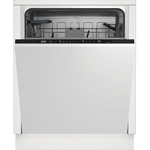 Beko BDIN16430 b300 Einbau-Geschirrspüler 60 cm vollintegriert, für 14 Maßgedecke, 3 Spülebenen, 5 Temperaturen, 6 Programme, halbe Beladung, automatische Türöffnung, MultiTab, Quick&Clean