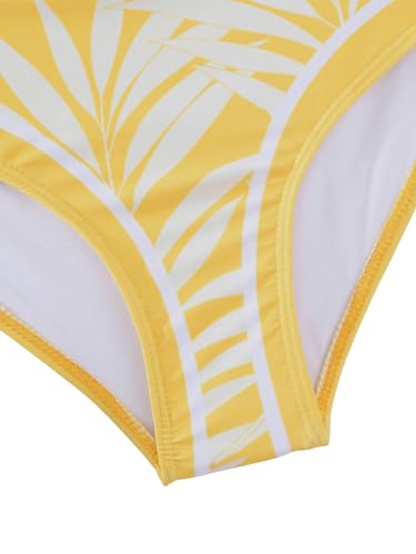 Image of WDIRARA Girl's Tropical Print Bikini Set 2 Piece Swimsuits Spaghetti Strap Bathing Suits Multicolor 10Y