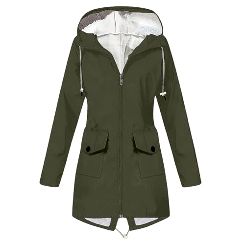 Chaqueta impermeable mujer combate el frío y la lluvia con abrigo forrado