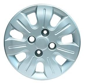 Wagon R 13-Inch Wheel Cover, Bolt Fitted, Powder Coated ABS Plastic/Glossy Paint Set of 4, Silver (Wagonr 13" Inch)-image-39