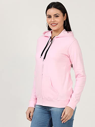 Image of Ideation Women's Cotton Full Zipper Sweatshirt Hoodies with Kangaroo Pocket