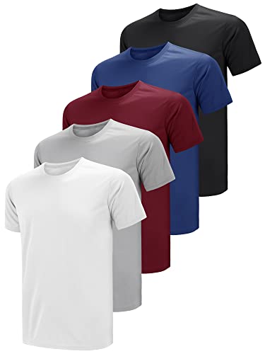 T-shirts hommes col rond Teesmen : le lot de 5 hauts respirants pour le sport