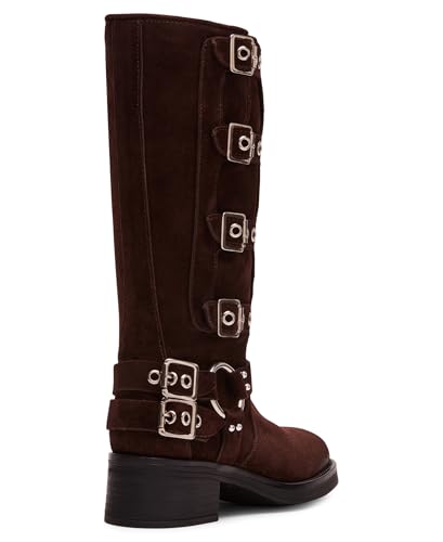 Steve Madden Women's Brocks Fashion Boot, Brown Suede, 8.5
