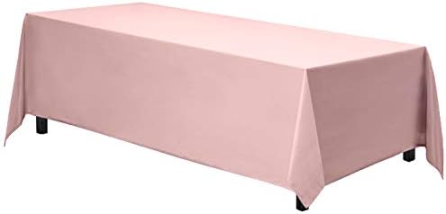 Gee Di Moda Rectangle Tablecloth - 70 x 120 Inch | Pink Rectangular Table Cloth in Washable Polyester | Great for Buffet Table, Parties, Holiday Dinner, Wedding & Baby Shower