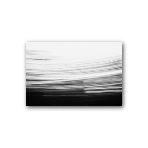 Décoration noir et blanc premium avec le tableau toile Lignes fluides