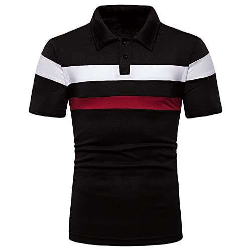 Camisetas polo casuales para hombre HHGKED, estilo slim, manga corta, para golf y uso diario